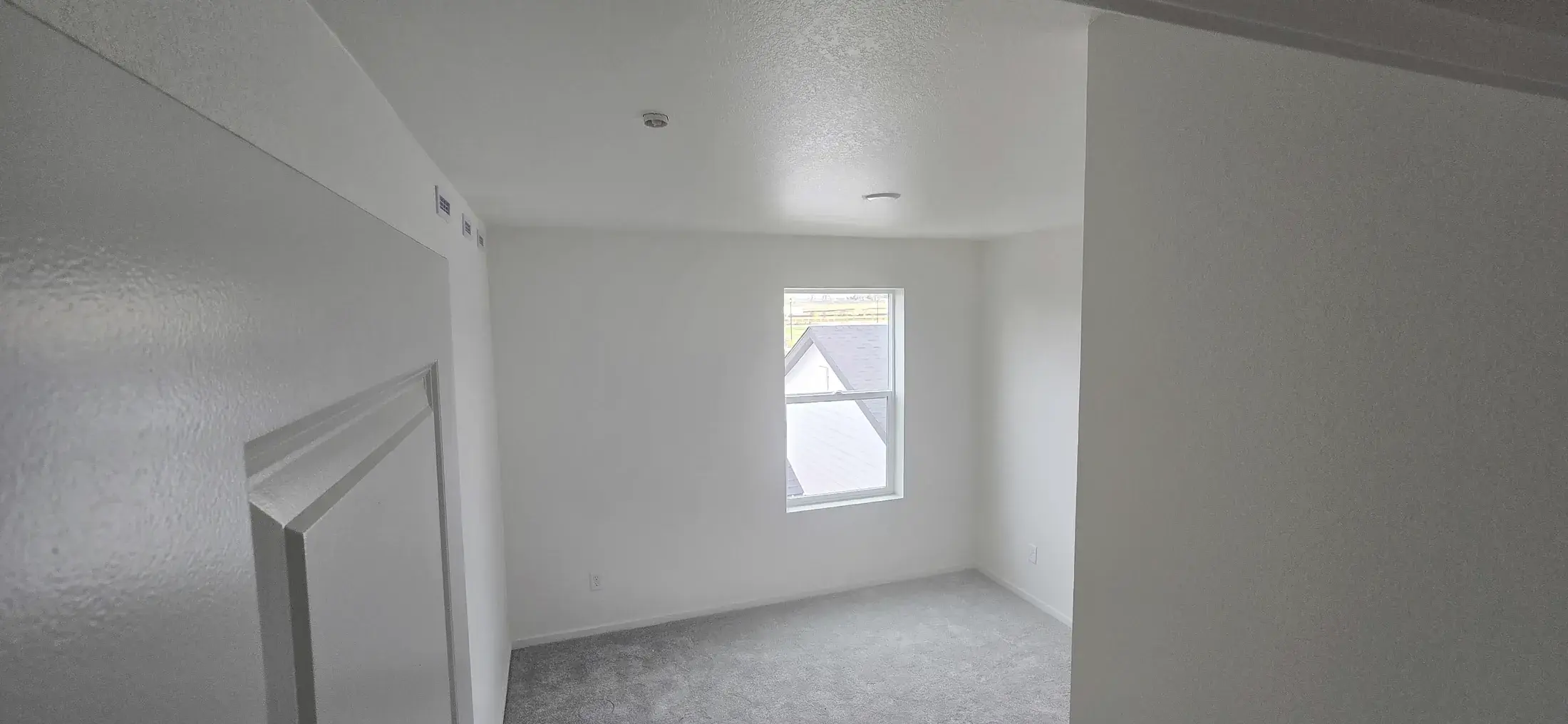 Freshly painted interior room with clean trim lines